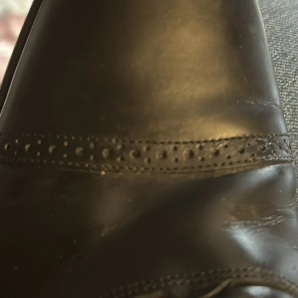 Leather Classics Oxford‎ lace up black men’s shoes Sz 10 AA